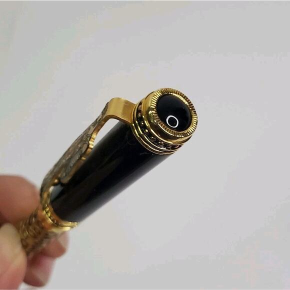 Franklin Mint House Of Erte Cabochon Leopard Fountain Pen - Picture 8 of 10